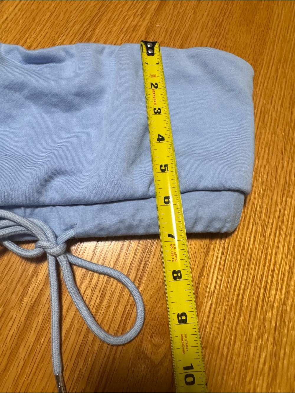 Revolve superdown Light Blue Strapless Drawstring Crop Top - Picture 4 of 6
